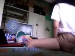 The attractive but unprofessional Malay girl was riding her man's cock.